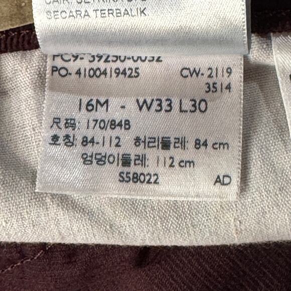 Levi’s SZ 16 Medium Classic Straight Corduroy Pants Mid-Rise Stretch Purple New - Picture 12 of 13